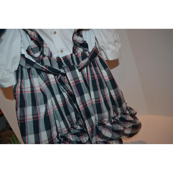 Vintage Girls Dress 1960s Full Swing Ruffles and Bow - Picture 2 of 6